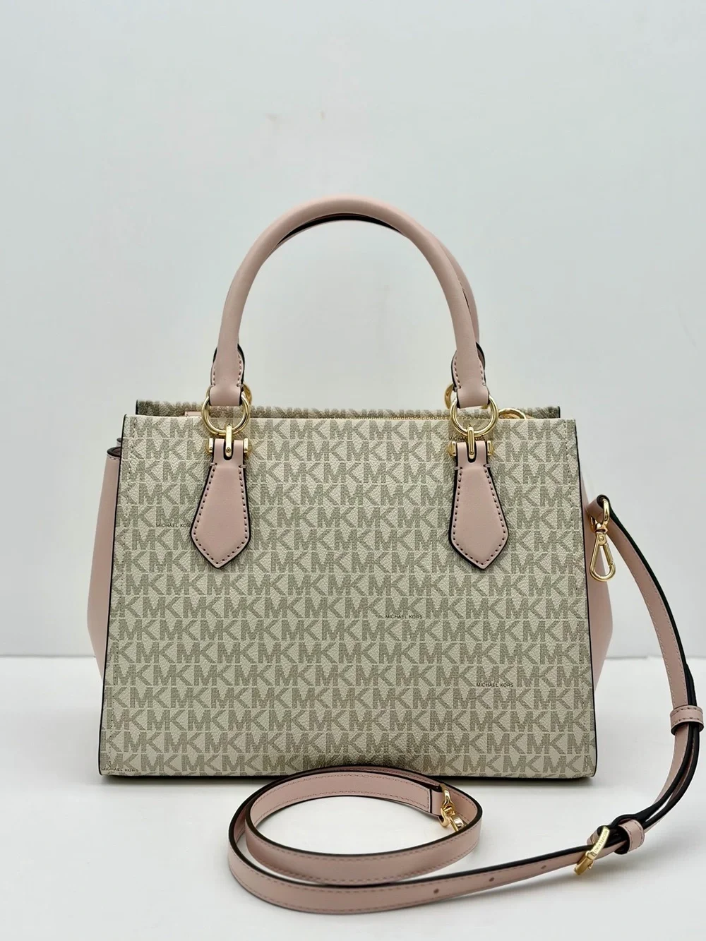 Michael Kors Marilyn Medium Satchel Crossbody Bag And Wallet Set